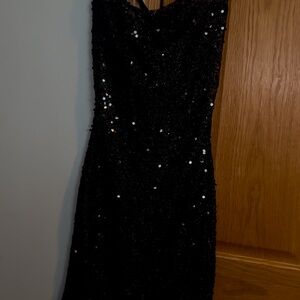 Elegant Black Sequin Dress